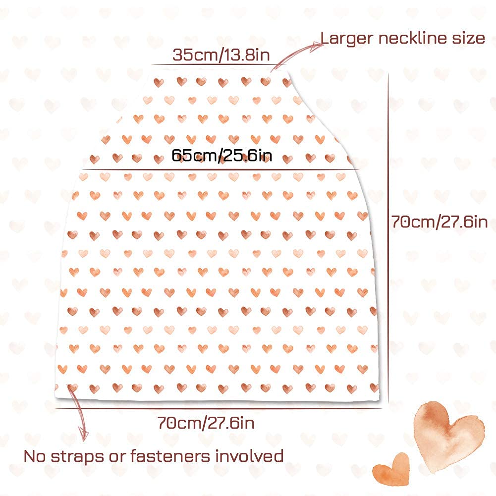 Hooyax Baby Car Seat Cover for Boys and Girls, Infant Car Seat Canopy, Soft Stretchy Nursing Cover,