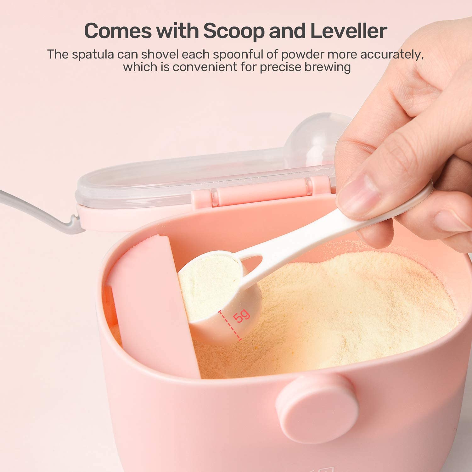 NCVI Baby Formula Dispenser with Scoop,16oz Milk Powder Dispenser Container Food Storage, Candy Frui