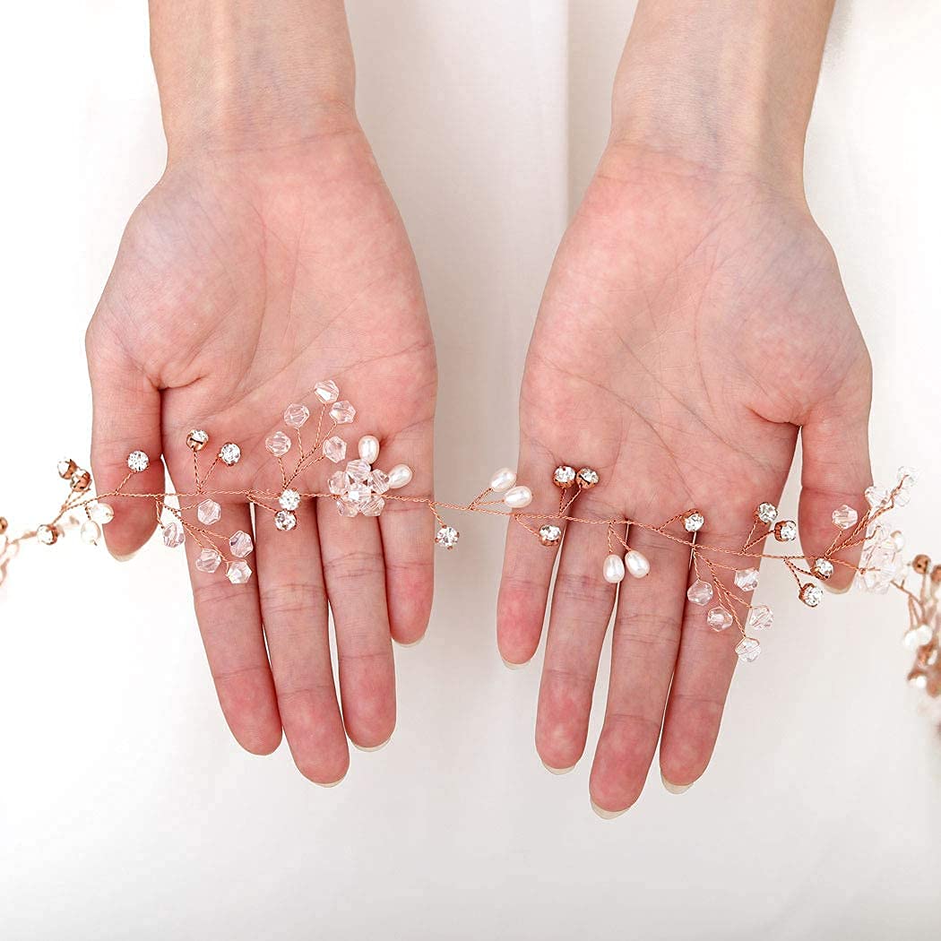 Yean Wedding Hair Vine Long Bridal Headband Hair Accessories for Bride and Bridesmaid (100cm / 39.3i