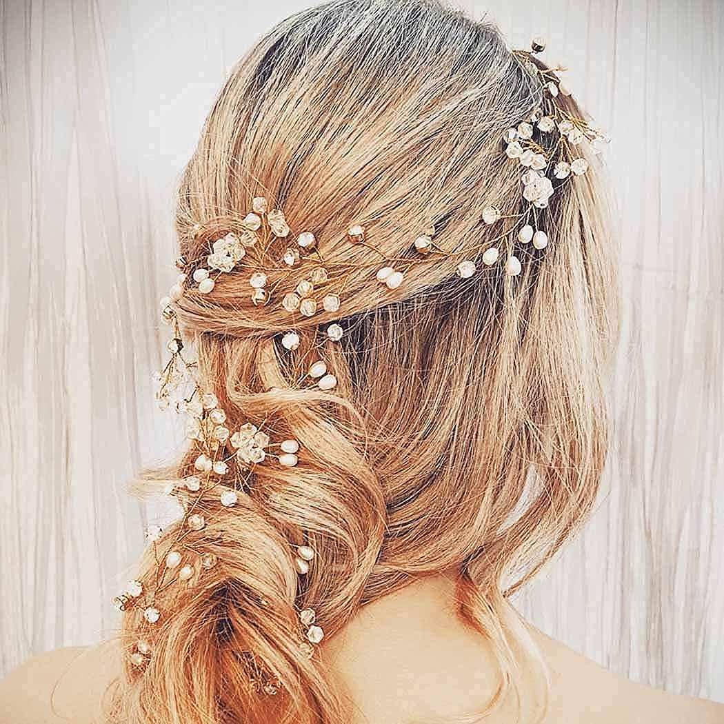 Yean Wedding Hair Vine Long Bridal Headband Hair Accessories for Bride and Bridesmaid (100cm / 39.3i
