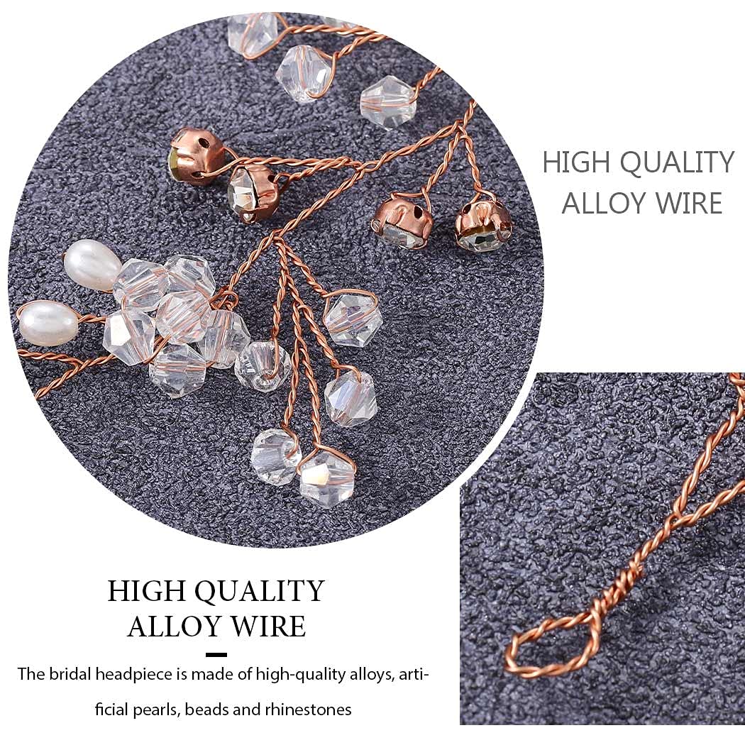 Yean Wedding Hair Vine Long Bridal Headband Hair Accessories for Bride and Bridesmaid (100cm / 39.3i