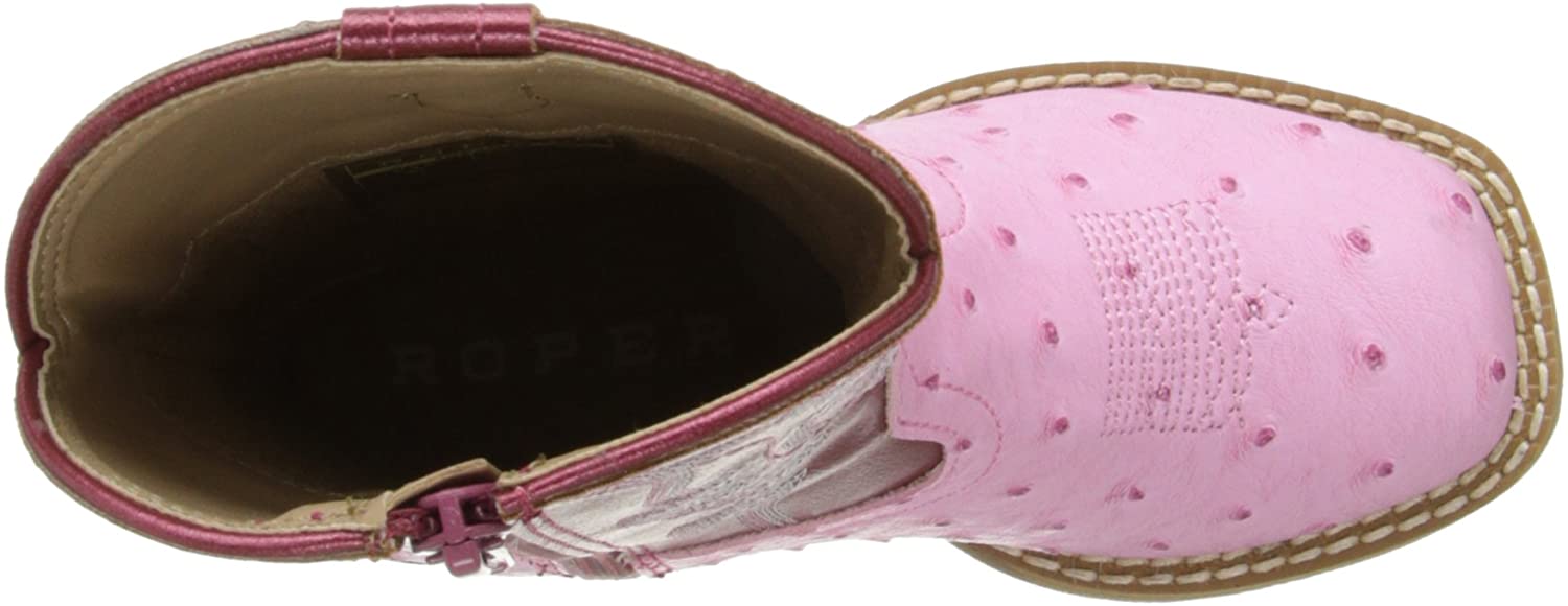 Roper Square Toe Faux Ostrich Western Boot