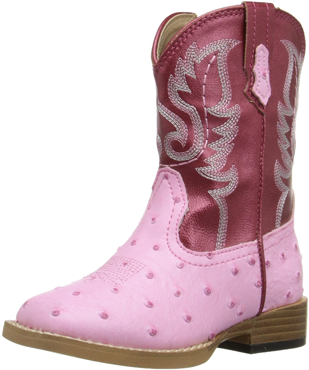 Roper Square Toe Faux Ostrich Western Boot