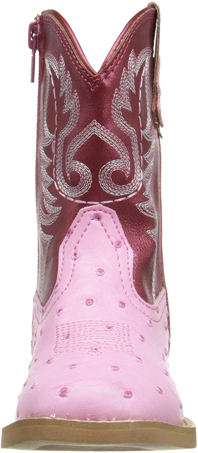 Roper Square Toe Faux Ostrich Western Boot