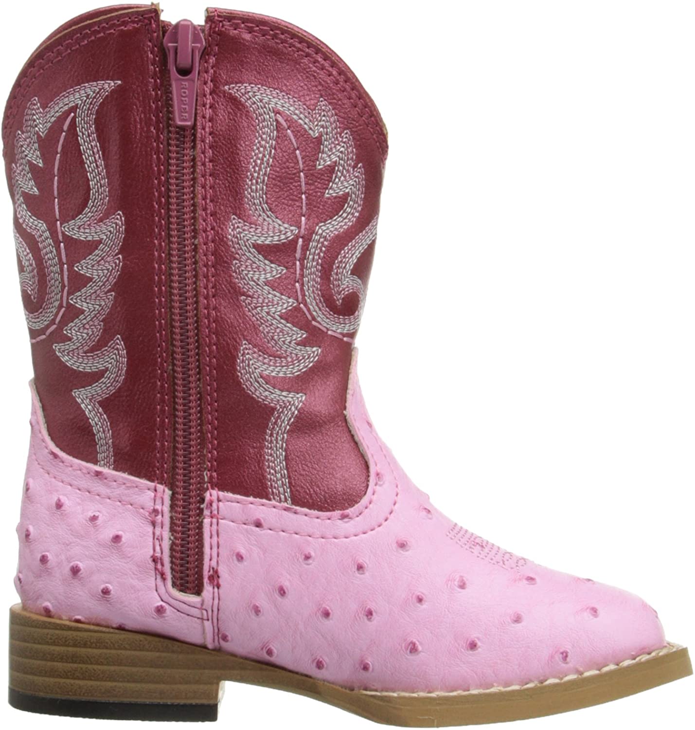 Roper Square Toe Faux Ostrich Western Boot