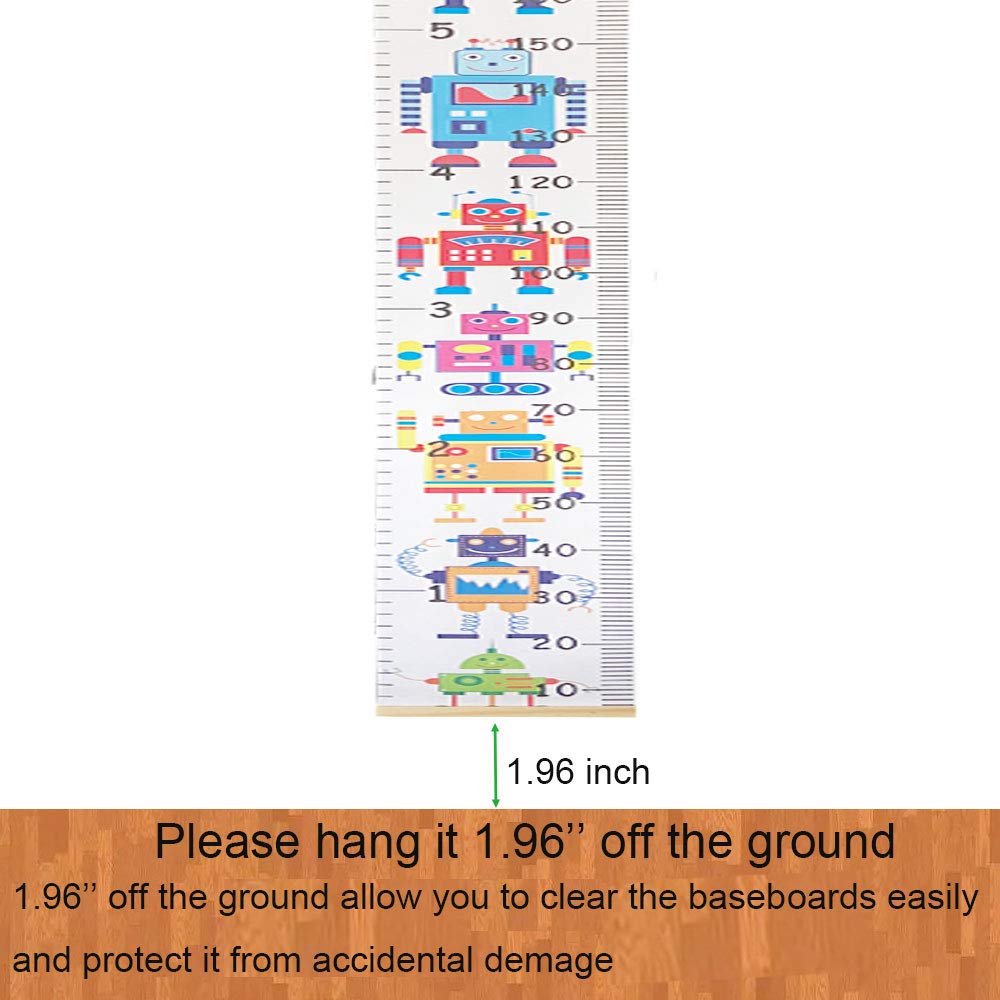 Atomcool Growth Chart for Kids Baby Hanging Height Chart for Kids Measurement Wall Charts, Wood Fram