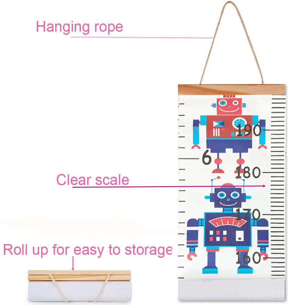 Atomcool Growth Chart for Kids Baby Hanging Height Chart for Kids Measurement Wall Charts, Wood Fram