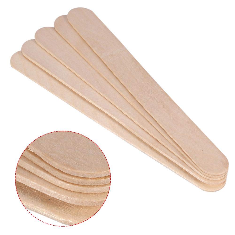 Waxing Stick, 100Pcs/Box Wooden Waxing Stick Spatula Applicator Wax Tongue Depressor