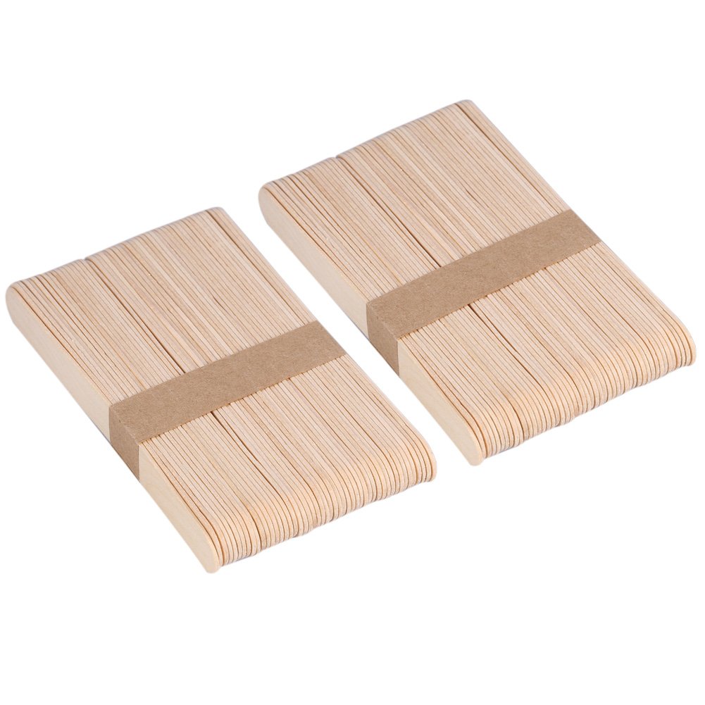Waxing Stick, 100Pcs/Box Wooden Waxing Stick Spatula Applicator Wax Tongue Depressor