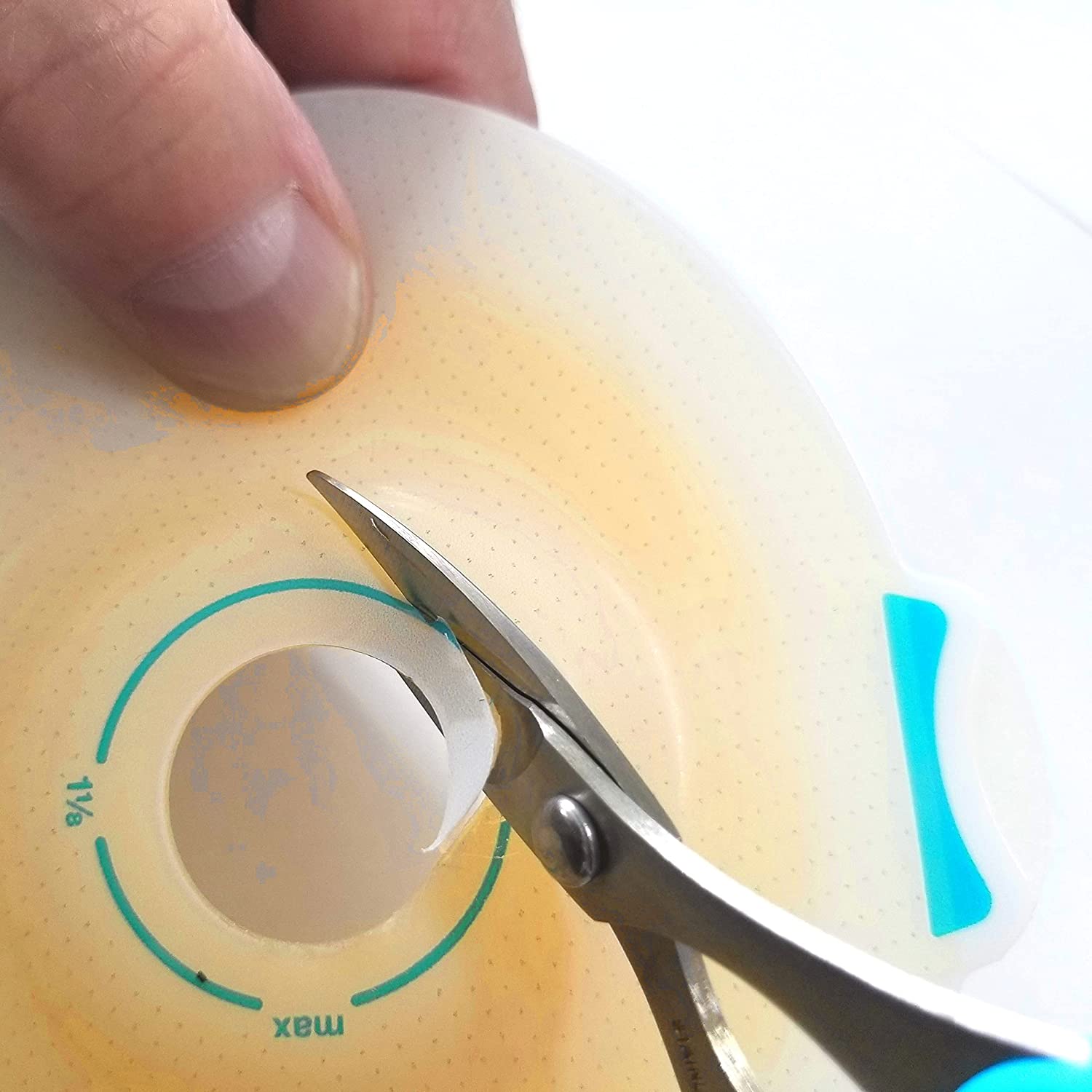 ALLEX Ostomy Scissors Curved Blunt Tips, Razor Japanese Stainless Steel Blade Precision Ostomy Wafer