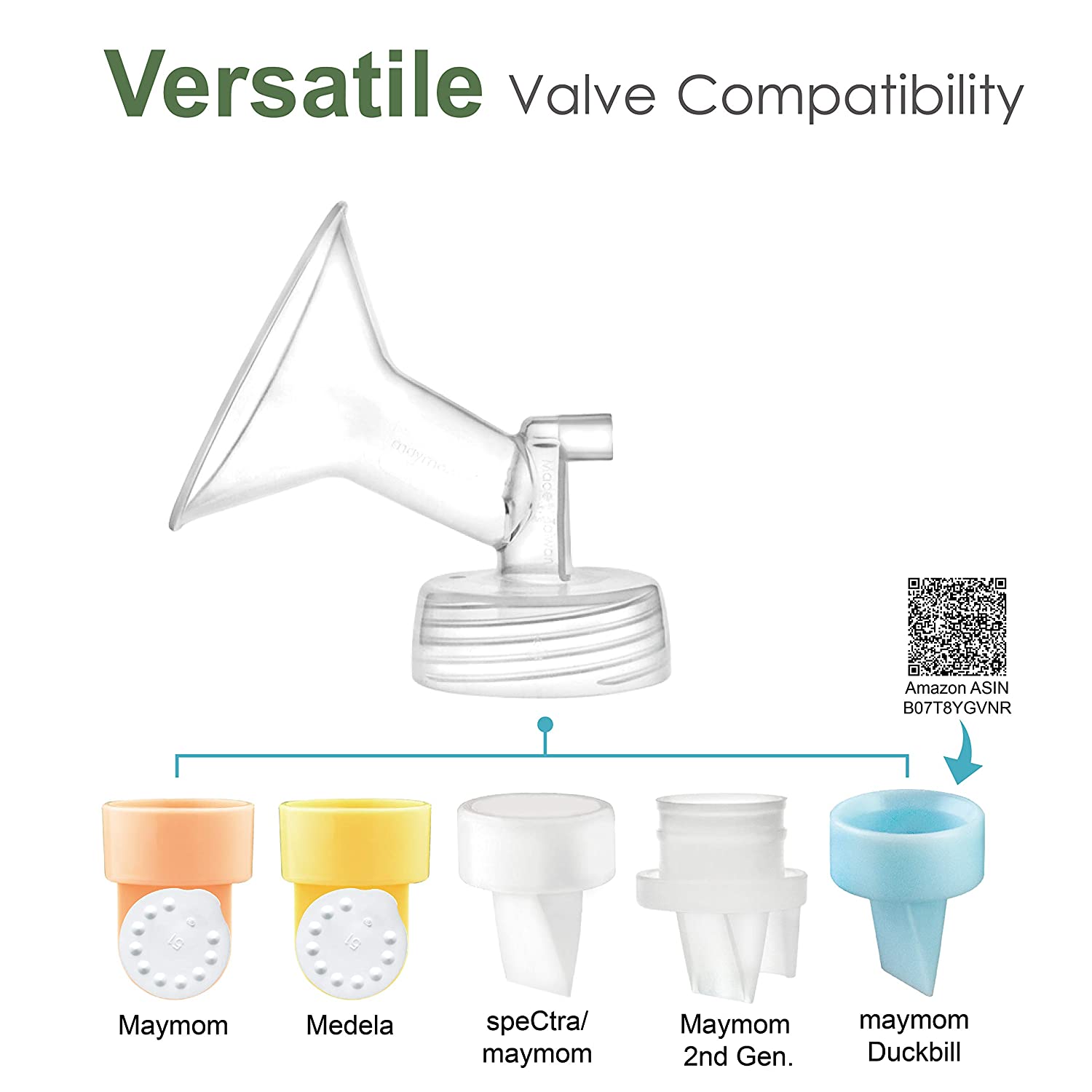 Maymom Wide Neck Pump Part for Spectra S1/S2 Pumps; Incl Wide Mouth Flange; Not Original Spectra Fla