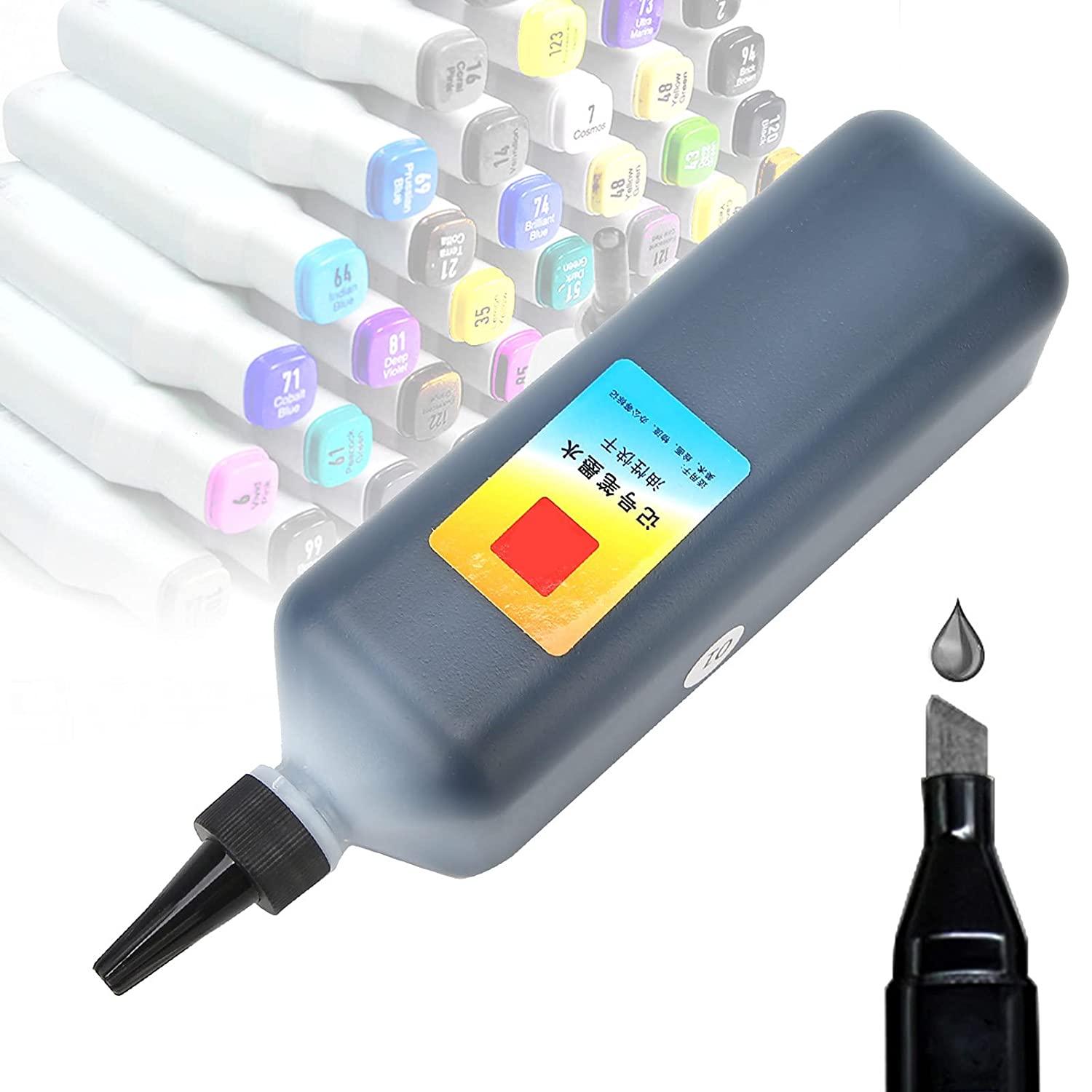 Marker Refill Ink Color Permanent stamp ink Poster Pen Replenishing Liquid Art Craft Supplies for Te