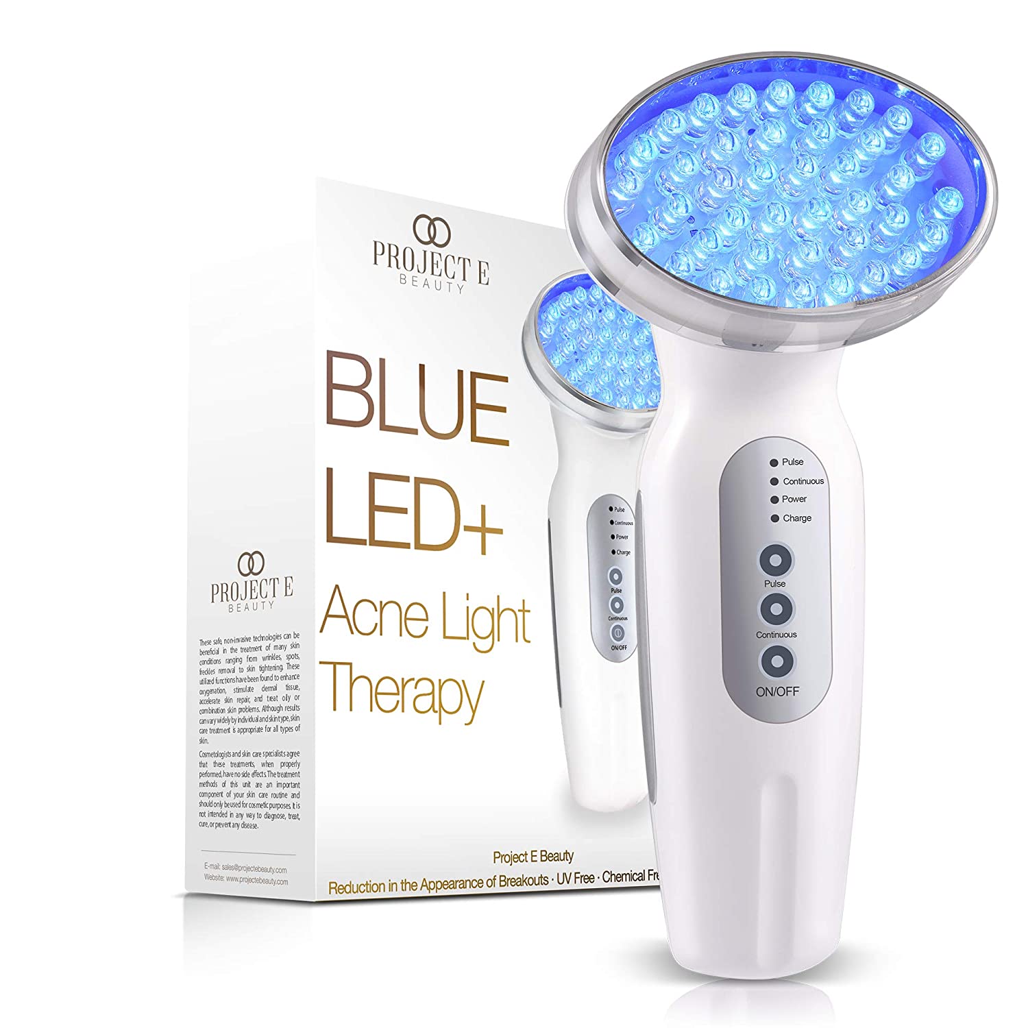 Project E Beauty LumaGlow LED Red & Blue Light Therapy | FDA Cleared Ultra Photon Skin Rejuvenation 