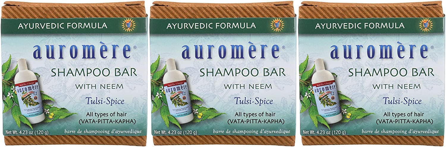 Auromere Ayurvedic Shampoo Bar - Eco Friendly, Handmade, Vegan, Cruelty Free, Natural, Non GMO, All 
