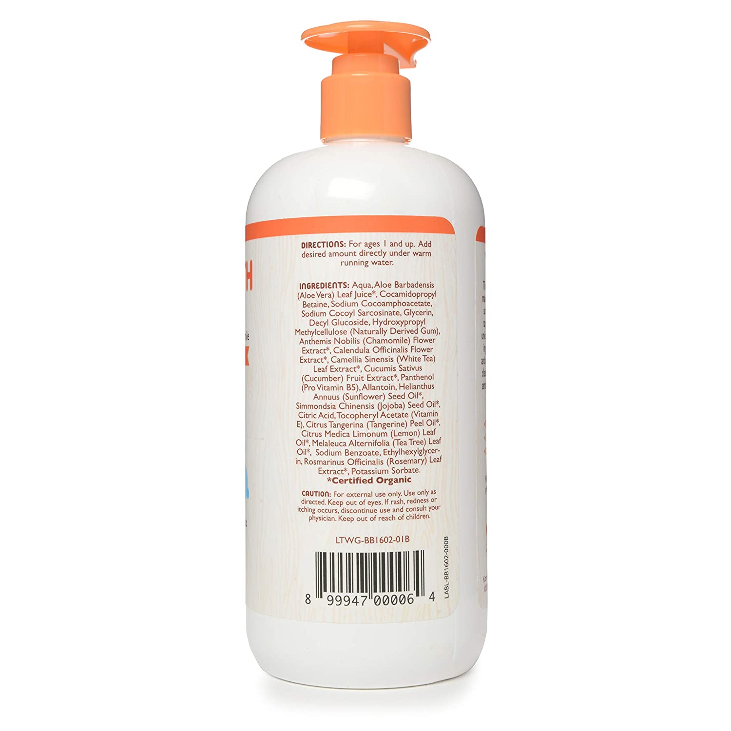 Little Twig Bubble Bath, Natural Plant Derived Formula, Tangerine, 17 fl oz