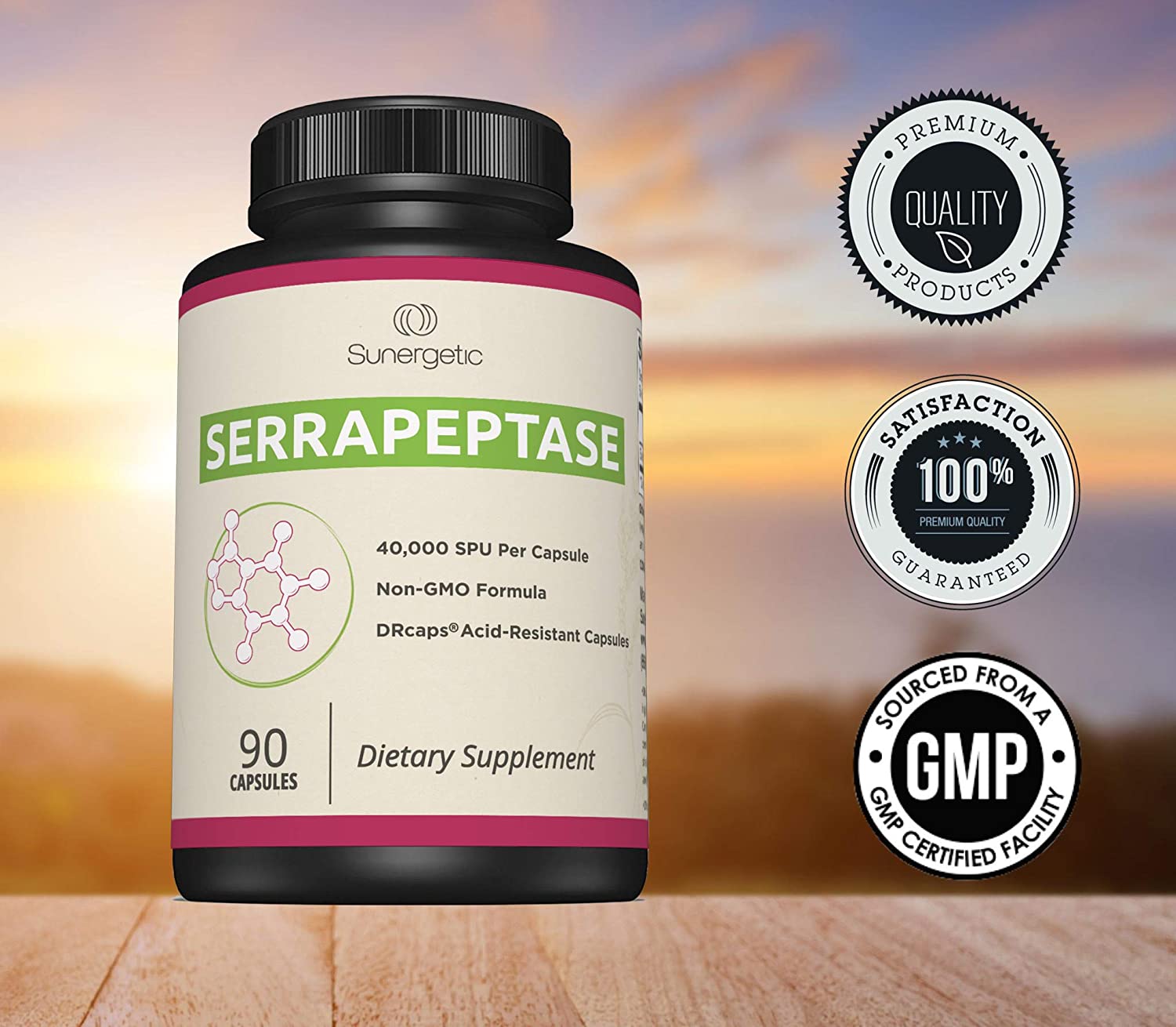 Premium Serrapeptase Enzyme Supplement – Helps Support Sinus Health – Powerful Serrapeptase Enzy
