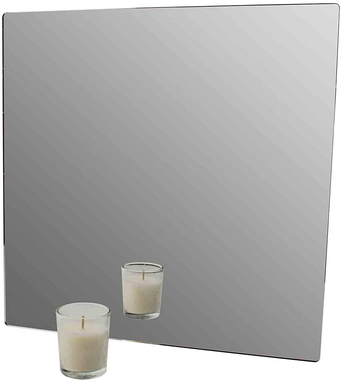 Marketing Holders 12”W Sheet Mirror w/Rounded Corners DIY Wall Decor Vanity Home Architectural Des