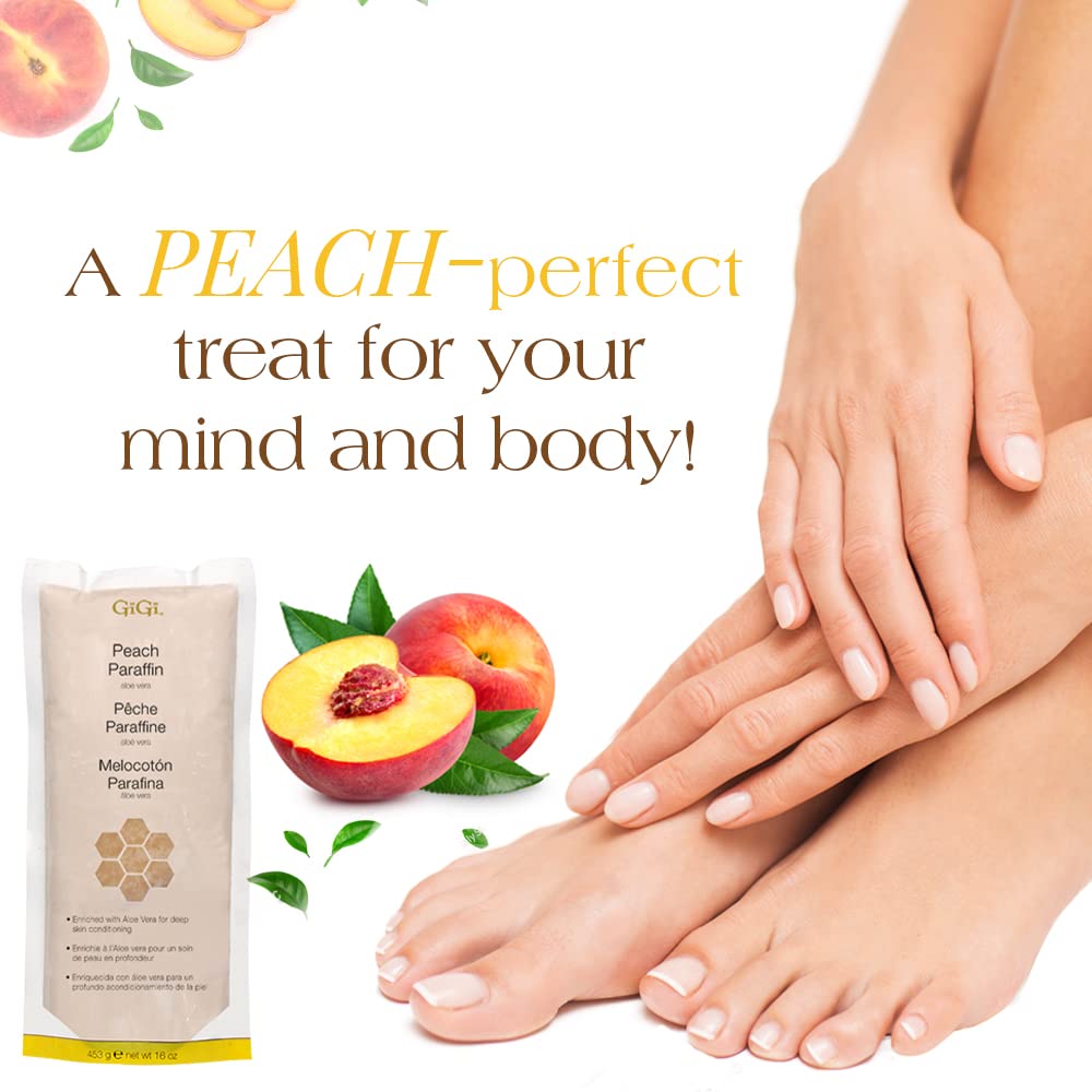 GIGI Peach Paraffin Wax With Aloe Vera