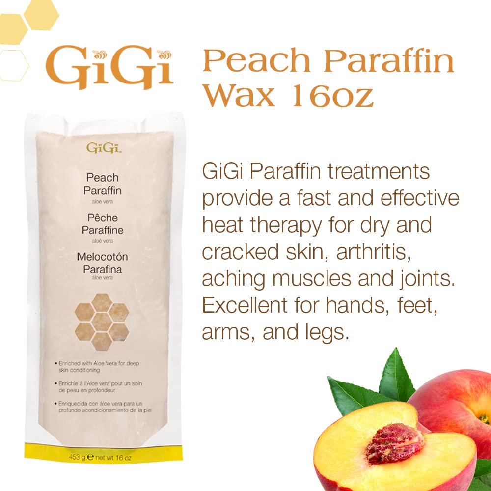 GIGI Peach Paraffin Wax With Aloe Vera
