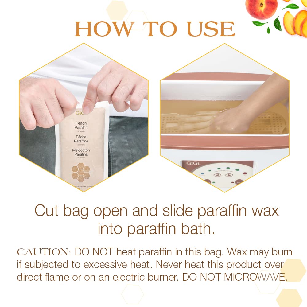 GIGI Peach Paraffin Wax With Aloe Vera