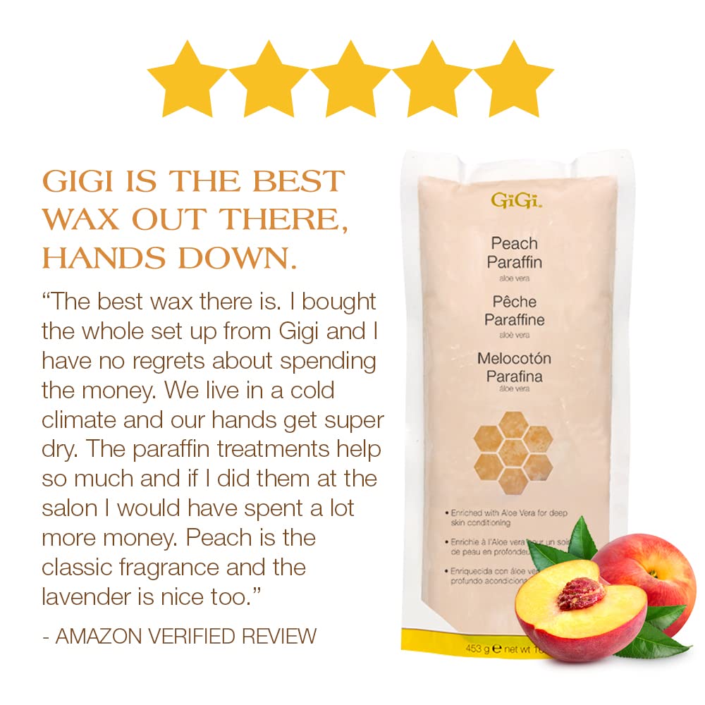 GIGI Peach Paraffin Wax With Aloe Vera