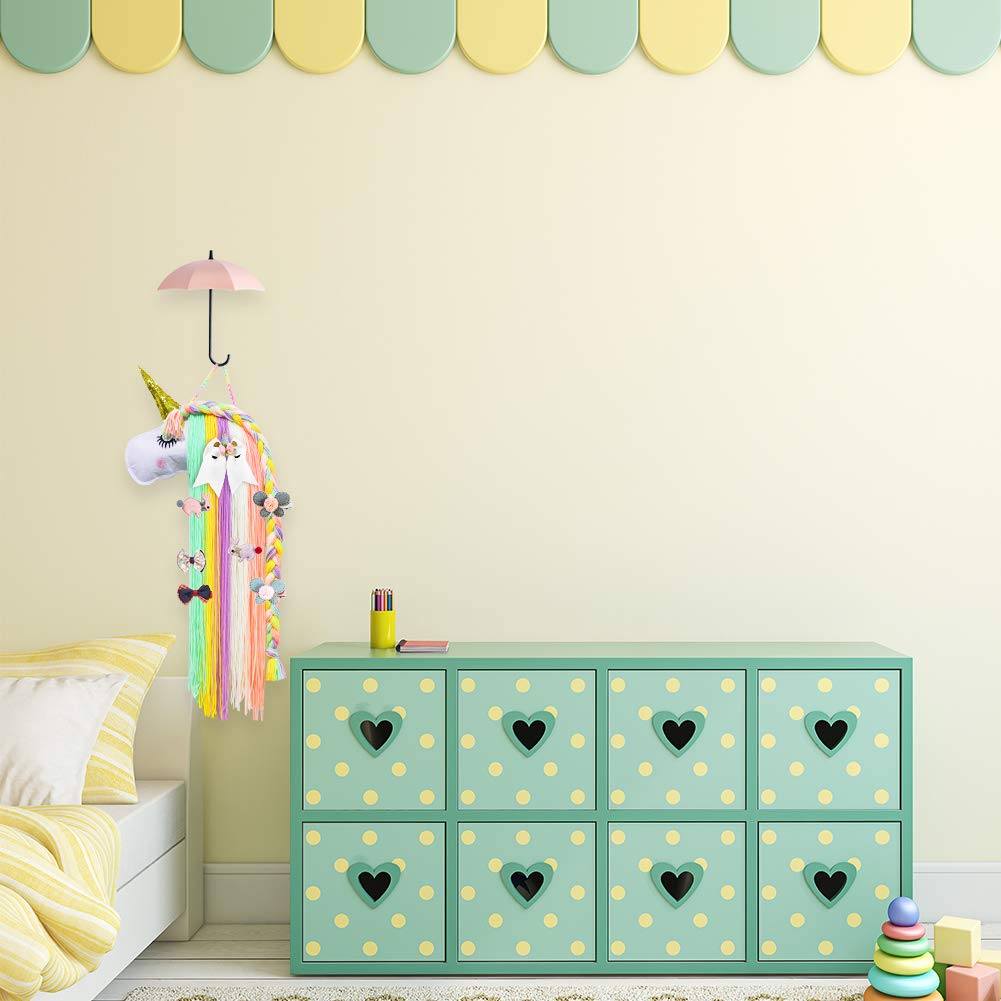 Unicorn Hair Clips Holder, Girl Women Fringe Hair Bows Headband Storage Organizer Unicorn Theme Part