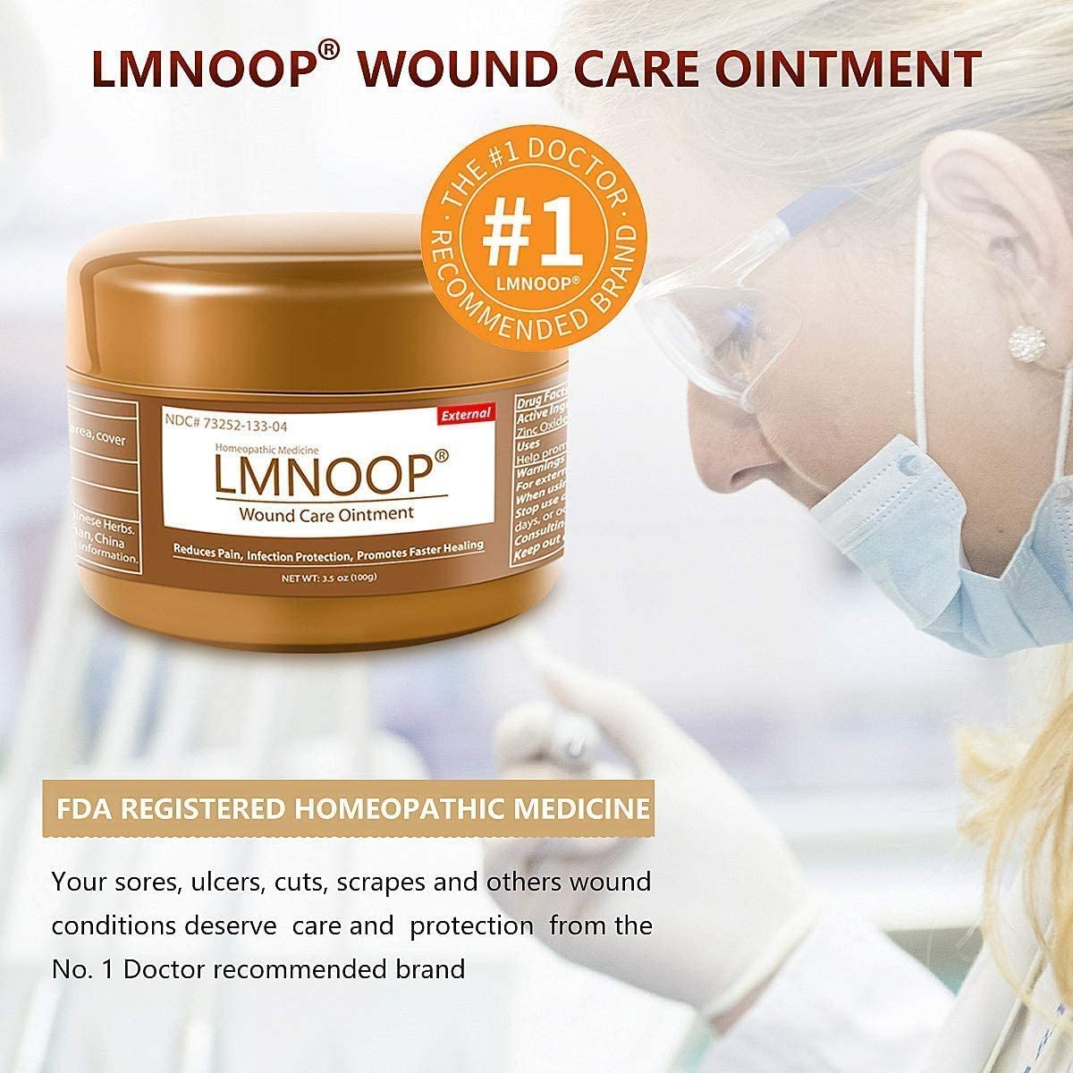 LMNOOP® Bed Sore Cream, Organic Bedsore Ointment, Bed Sores Treatment, Intense Fast Wound Healing O