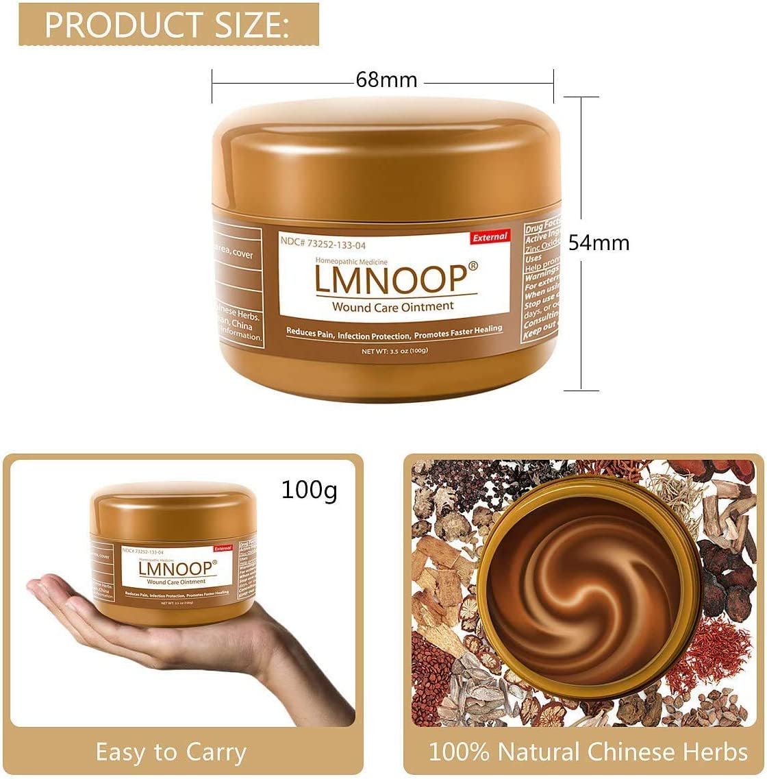 LMNOOP® Bed Sore Cream, Organic Bedsore Ointment, Bed Sores Treatment, Intense Fast Wound Healing O