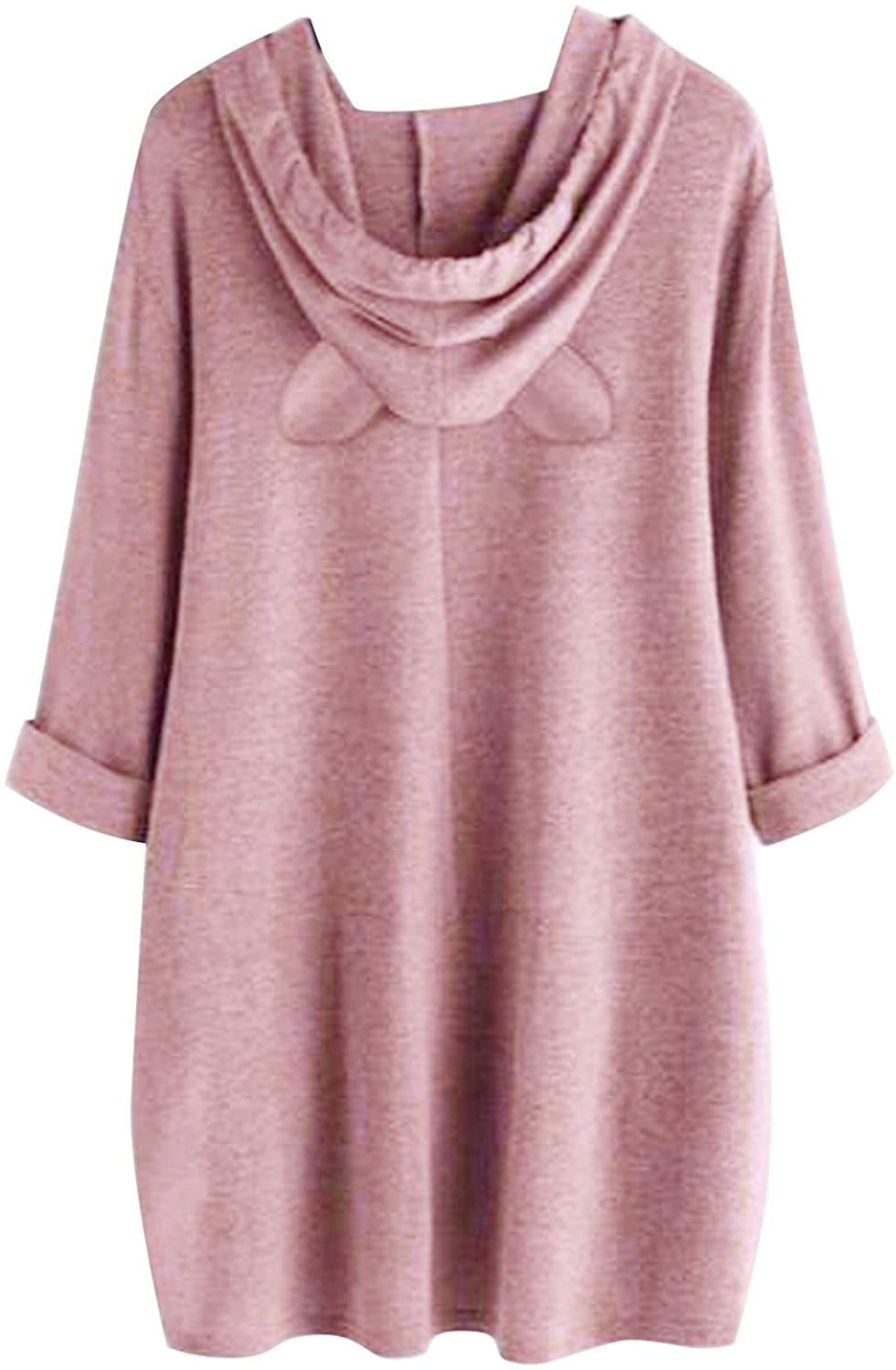 Dosoop Womens Christmas Hoodie Sweatshirts Casual Tunic Tops Hooded Long Sleeve Reindeer Graphics T 