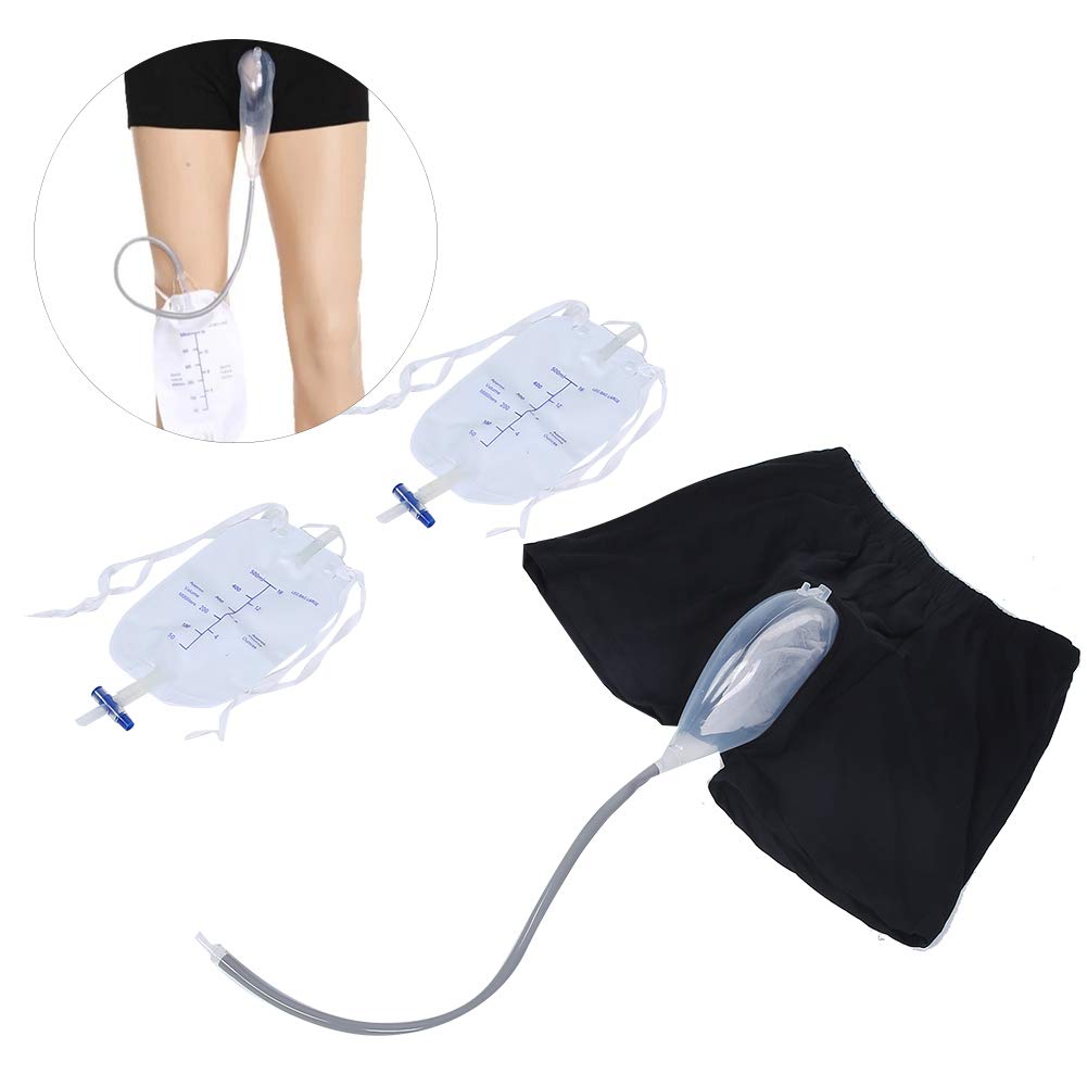 Male Urine Bag, Incontinence Pee Bag, Wearable Soft Incontinence Pants Urinal Pee Holder Portable Le