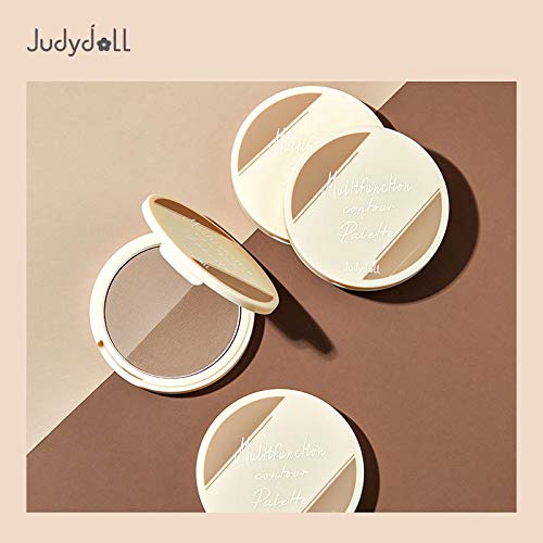 Judydoll Multi Functional Contour Palette, 2 Color Face Shadow Powder V Face Contour Cream Contourin