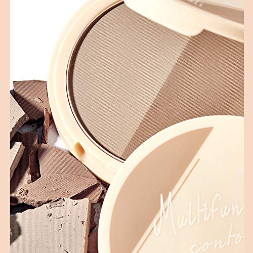 Judydoll Multi Functional Contour Palette, 2 Color Face Shadow Powder V Face Contour Cream Contourin