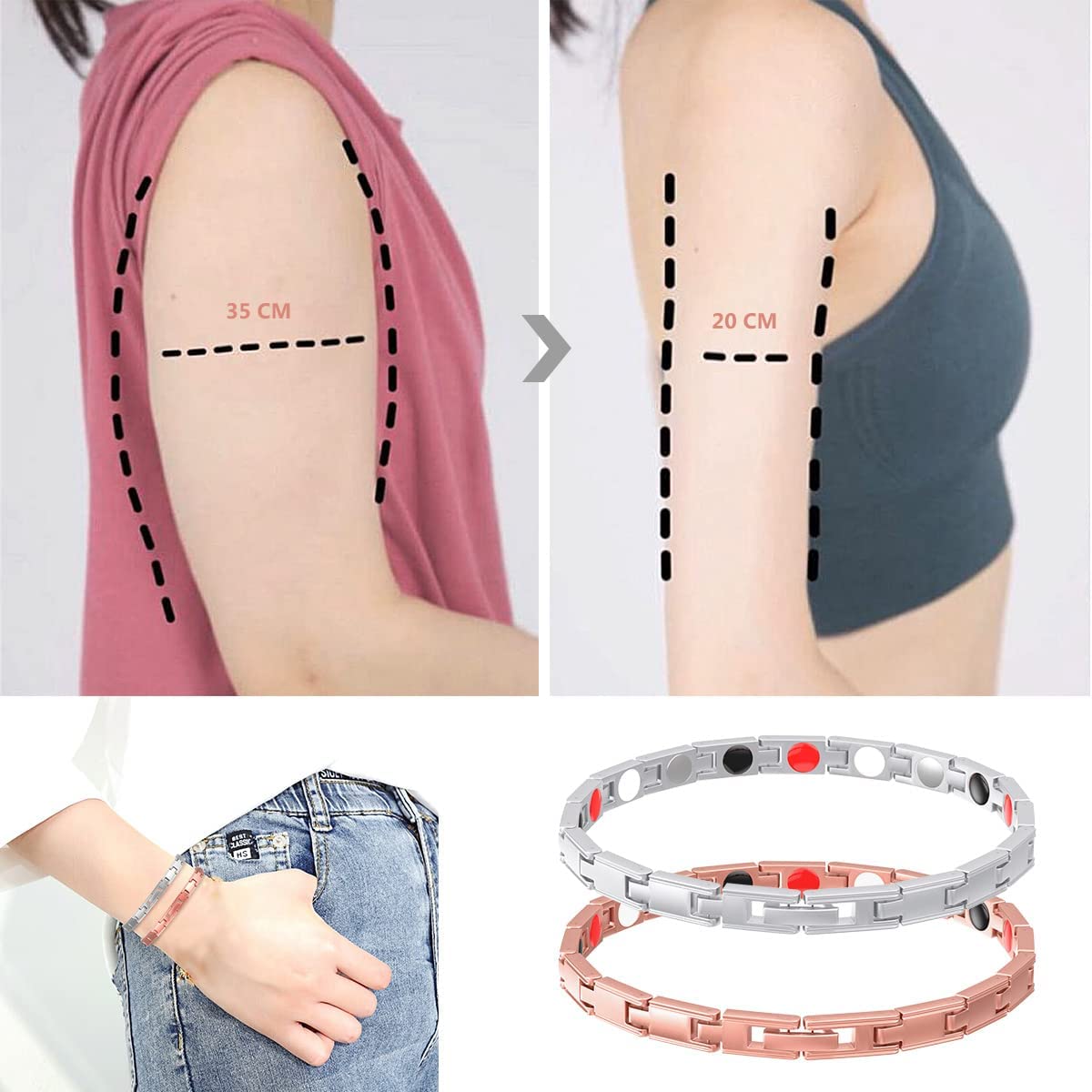 2PCS Lymph Detox Magnetic Bracelet, Lymph Drainage Magnetic Bracelet, Magnetic Lymph Bracelet , Magn
