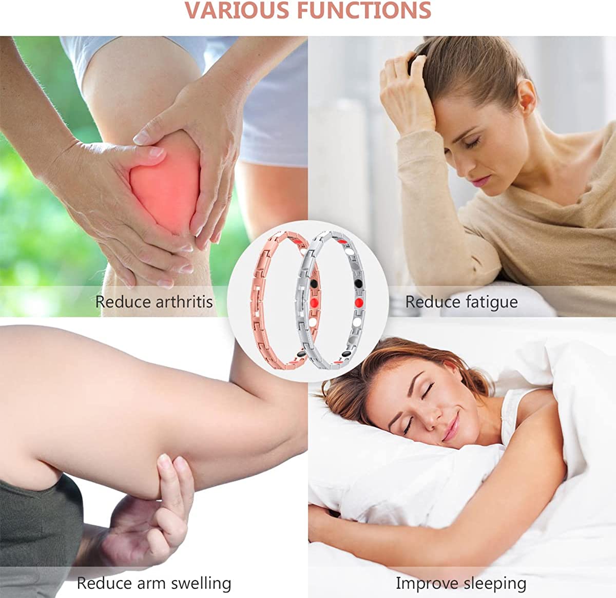 2PCS Lymph Detox Magnetic Bracelet, Lymph Drainage Magnetic Bracelet, Magnetic Lymph Bracelet , Magn