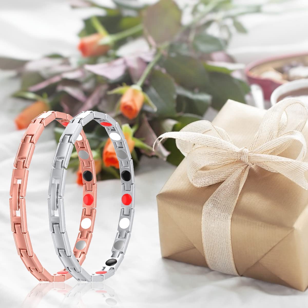 2PCS Lymph Detox Magnetic Bracelet, Lymph Drainage Magnetic Bracelet, Magnetic Lymph Bracelet , Magn