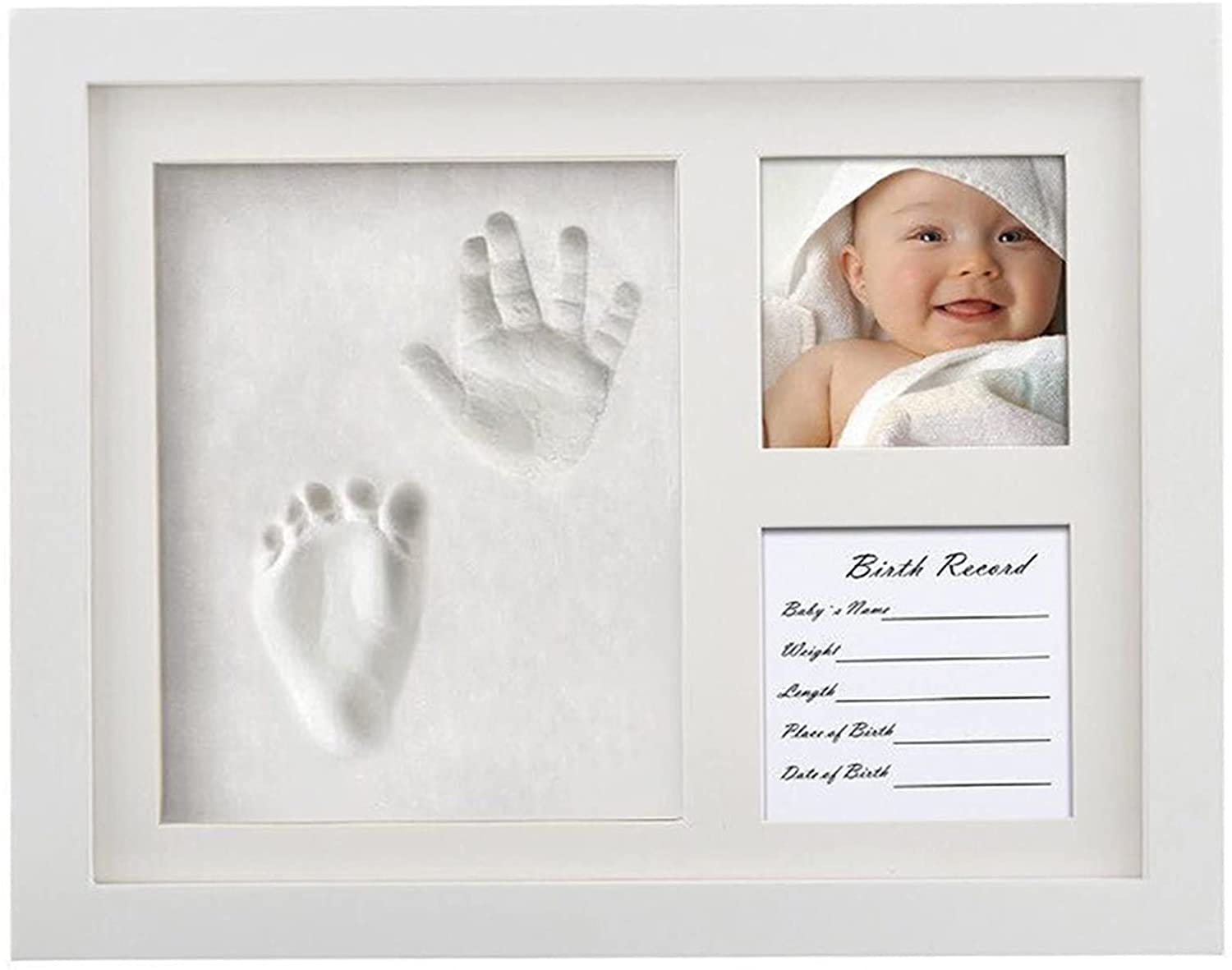 RoseFlower Baby Handprint Footprint Kit Art Memory Photo Frame Keepsake for First Mothers Day Gifts 