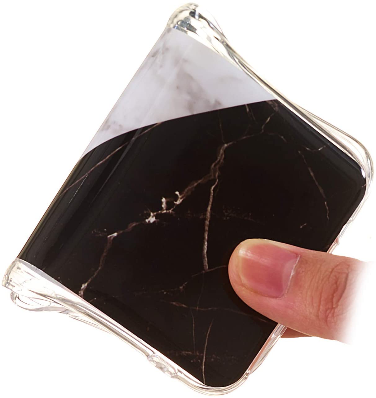 Amocase Marble Case with 2 in 1 Stylus for Samsung Galaxy S10E,Glossy Soft Rubber Silicone TPU Shock