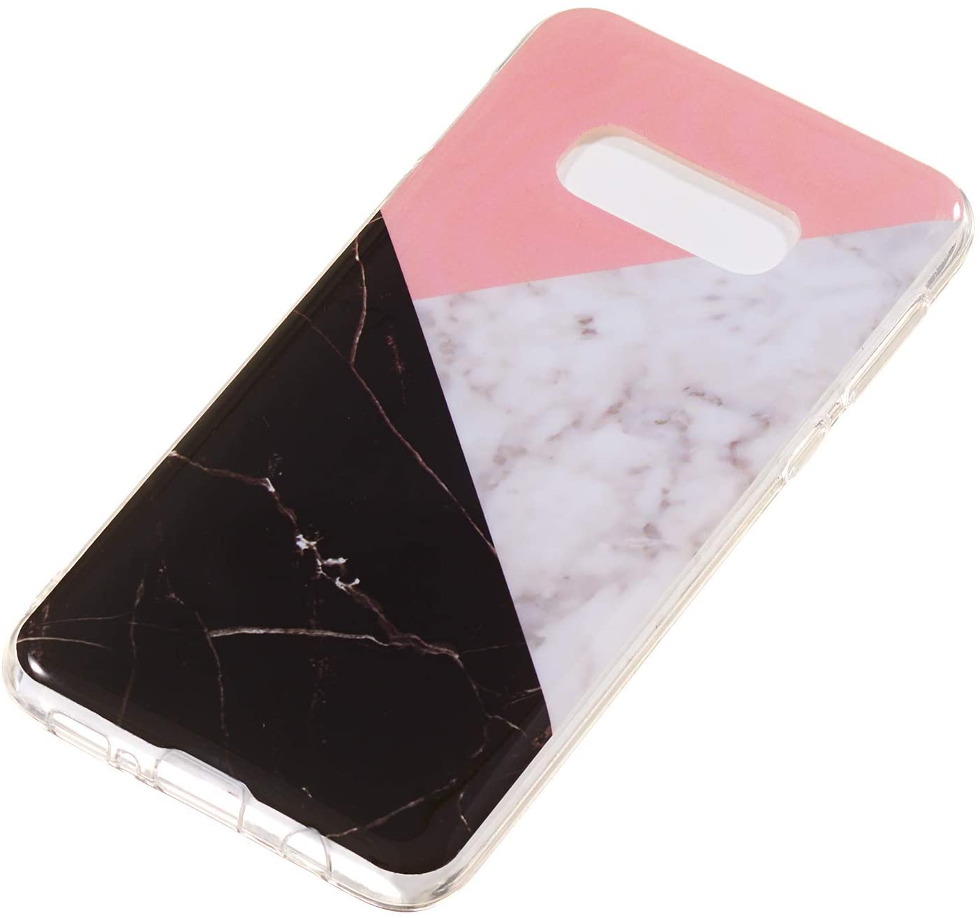 Amocase Marble Case with 2 in 1 Stylus for Samsung Galaxy S10E,Glossy Soft Rubber Silicone TPU Shock