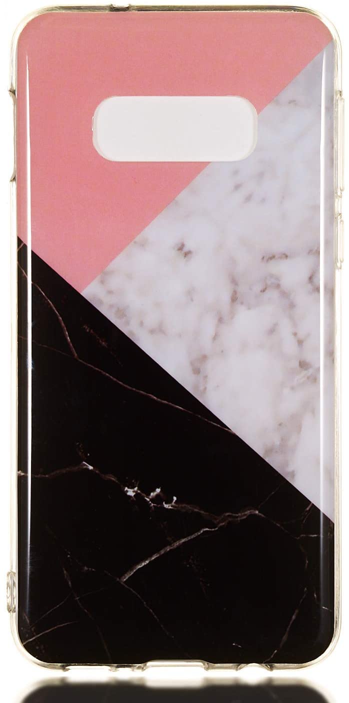 Amocase Marble Case with 2 in 1 Stylus for Samsung Galaxy S10E,Glossy Soft Rubber Silicone TPU Shock