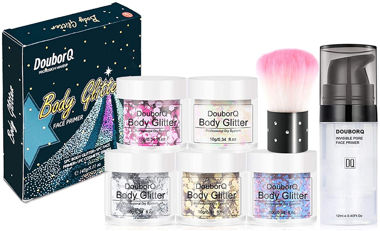 Mona43Henry Body Glitter, Holographic Cosmetic Face Glitter for Body, Eyes and Lips, Body Sequins wi