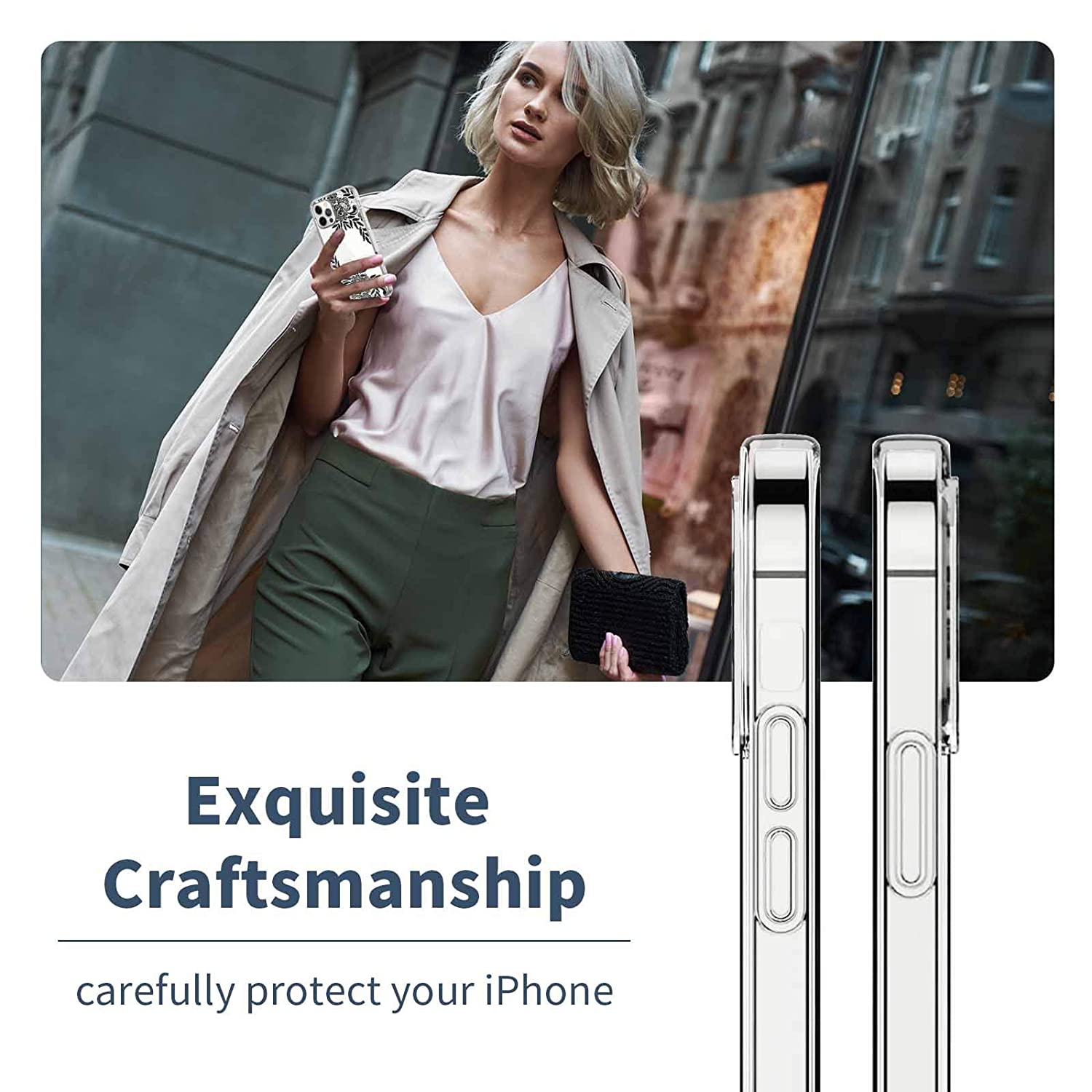 Cover Case Compatible With iPhone 12 Pro 6.1 inch 2020,Flower Lace Edge Pattern Liquid Crystal Soft 