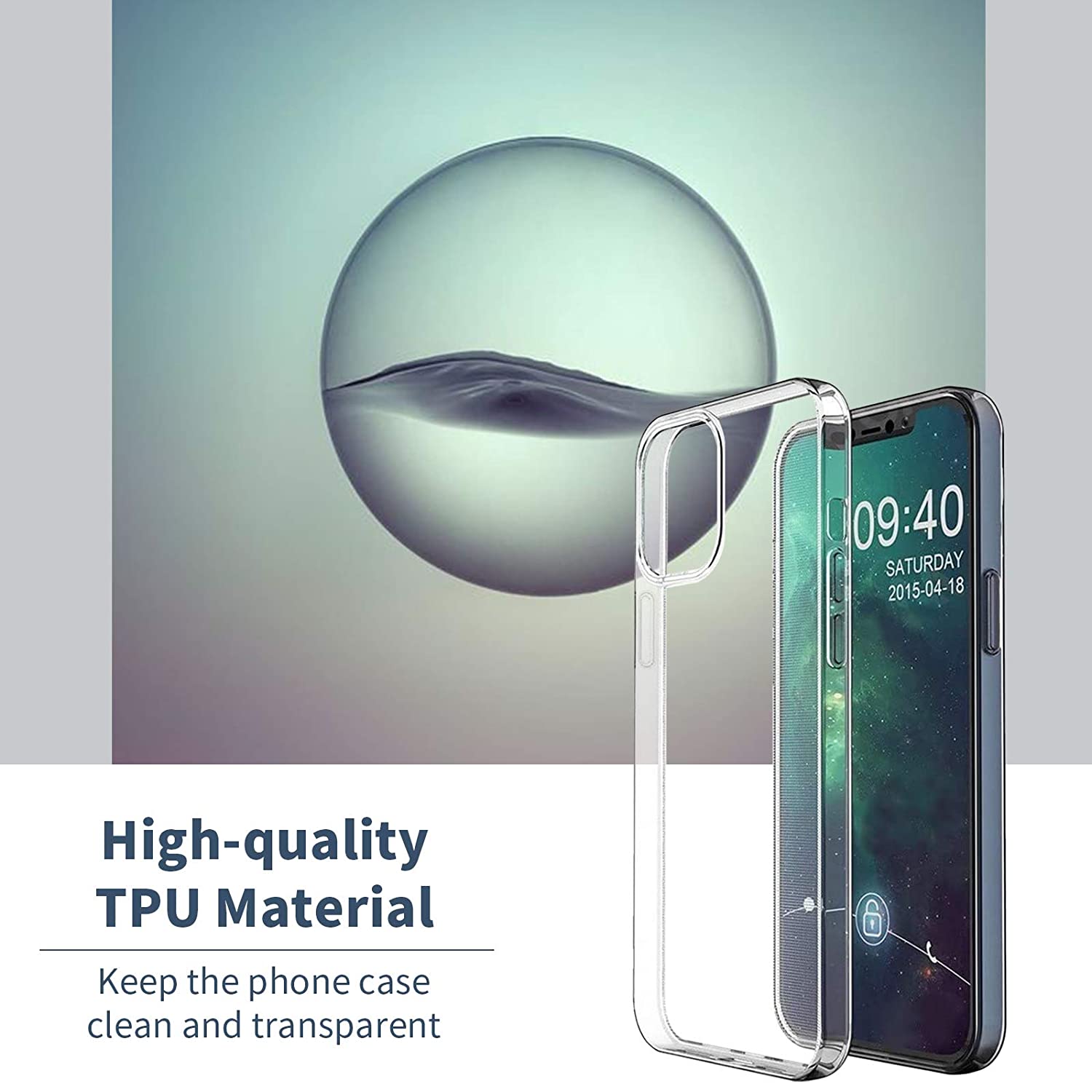 Cover Case Compatible With iPhone 12 Pro 6.1 inch 2020,Flower Lace Edge Pattern Liquid Crystal Soft 