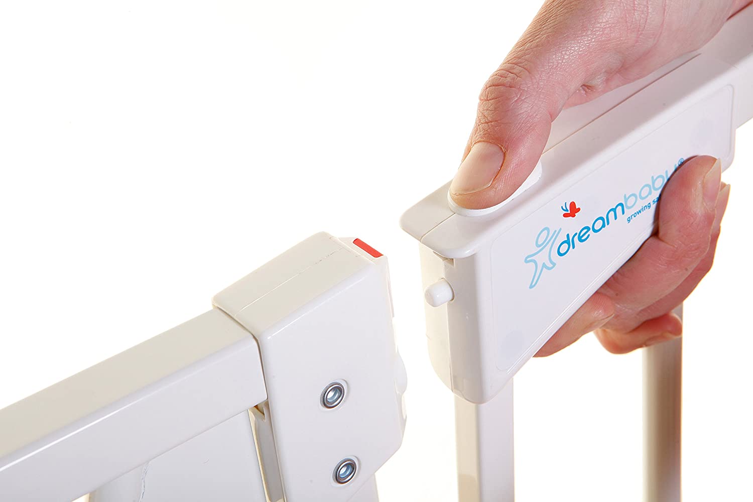 Dreambaby Chelsea Extra-Tall & Wide Auto-Close Security Baby Safety Gate- White - with Extensions -