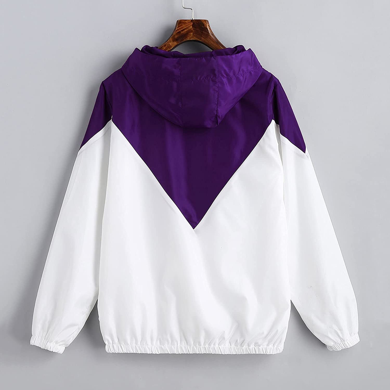 Zip Up Hoodie Women Hoodies For Teen Girls Long Sleeve Patchwork Thin Hoodies Fashion Cute Hoodies &
