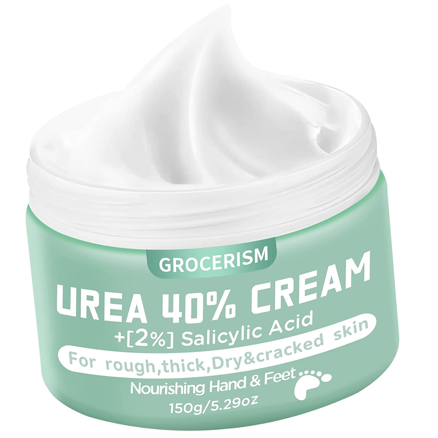 Urea Cream 40 Percent for feet Plus 2% Salicylic Acid 5.29 oz || Callus Remover Foot Cream, Hand Cre