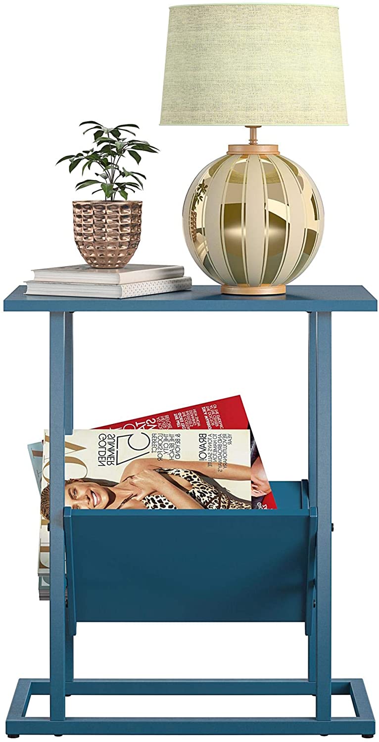 Novogratz Regal End, Blue Table