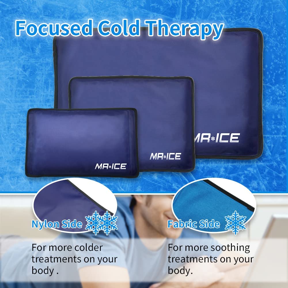 Large Gel Ice Pack for Injuries Reusable Gel Hot & Cold Pack Compress Flexible Gel Ice Pack for Hip,