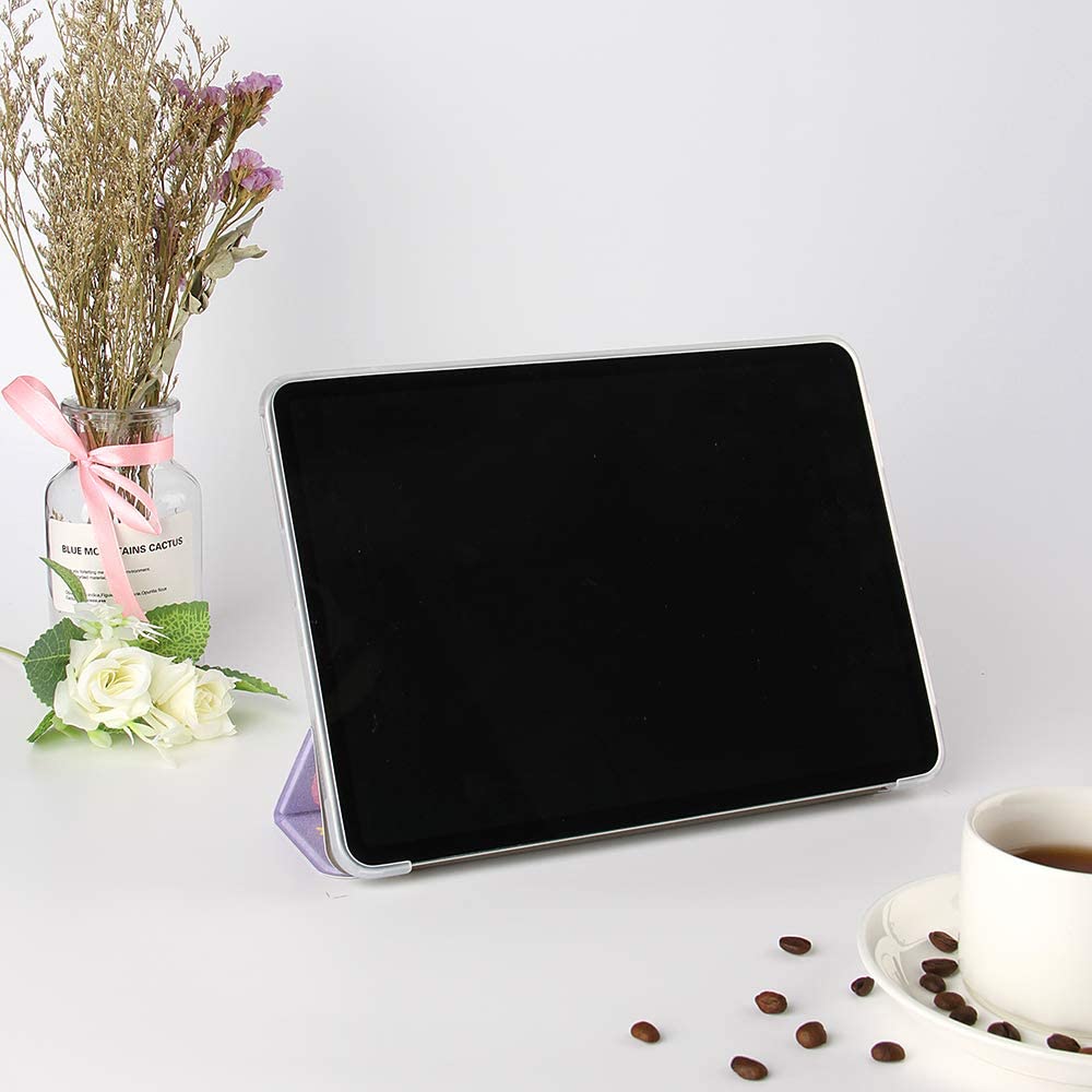 Herzzer Three Fold Leather Case for iPad Pro 11 inch 2018/2020,Slim Multi-Angle View Folio Stand Pre