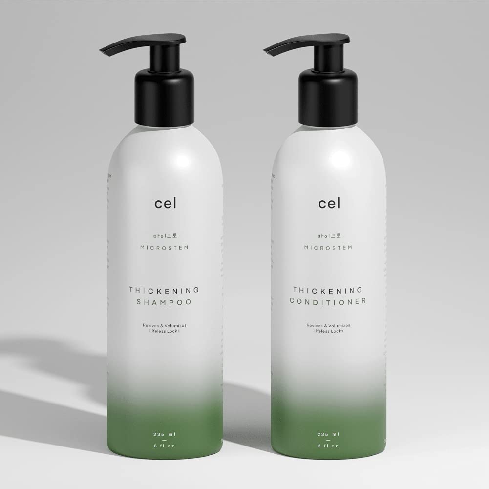 Cel Microstem Natural Hair Thickening Shampoo & Conditioner Set (2 x 8 fl oz) – Stem Cell Anti Thi