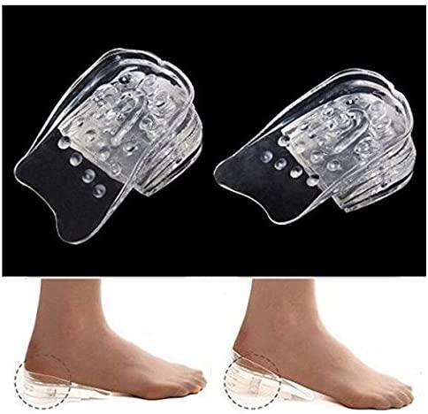 1 Pair 5-Layer Unisex Height Increase Insole Invisible Increased Lift Elevator Shoes Insoles Adjusta